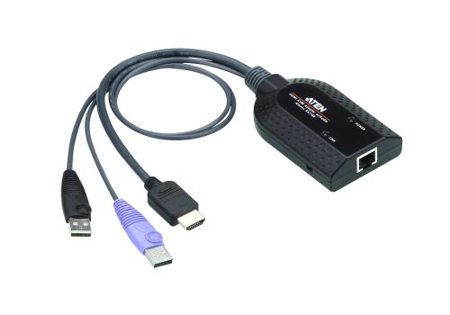 ATEN N KA7188 USB HDMI Virtual Media KVM Adapter Cable - KVM / audio / USB extender - HDMI - USB - for ATEN CN9850, KVM over IP KN1132VB (KA7188)