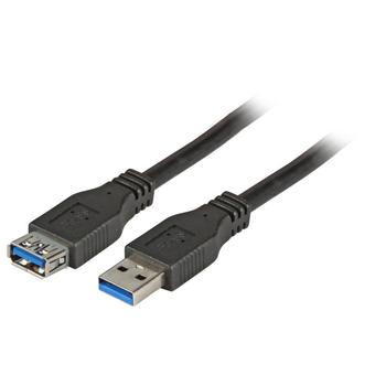 EFB ELEKTRONIK USB3.0 Verlängerungskabel A-A, St-Bu, 1, 0m, schwarz, Premium (K5237.1)