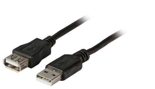 OEM Kabel USB2.0, 1,5m, A(St)/ A(Bu),  Verlängerung,  schwarz, Classic (K5248SW.1,5V2)