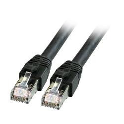 EFB ELEKTRONIK EFB RJ45 Patchkabel S/FTP, Cat.8.1, BC,  LSZH, 0,5m, schwarz (K5528SW.0,5)
