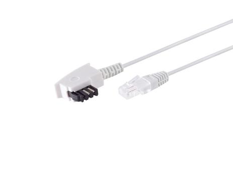 NEM Kabel TK TAE  6m, TAE-F/ RJ45 Weiss (TC12-09266)