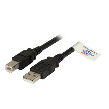 EFB ELEKTRONIK USB2.0 Anschlusskabel A-B, St.-St., 0,5m, schwarz, Premium (K5256SW.0,5)