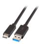 EFB ELEKTRONIK USB3.1 Anschlusskabel A-C,St.-St.,1,0m,schwarz,Premium