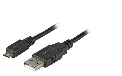 OEM Kabel USB2.0, 0,5m, A(St)/ Micro-B(St) 5pol., Classic, Schwarz, (K5228SW.0,5V2)