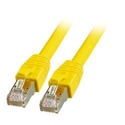 EFB ELEKTRONIK RJ45 Patchkabel S/FTP, Cat.8.1, BC,  LSZH, 3m, gelb (K5528GE.3)