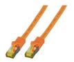 OEM Patchkabel RJ45, CAT6A 500Mhz, 0,15m, orange, S-STP(S/FTP), LSZH, mit Cat.7 Rohkabel,