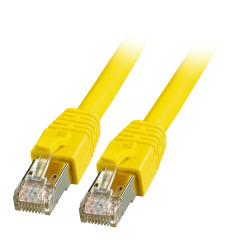 EFB ELEKTRONIK RJ45 Patchkabel S/FTP, Cat.8.1, BC,  LSZH, 0,5m, gelb (K5528GE.0,5)