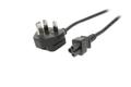 EFB ELEKTRONIK Netzleitung UK BS1363A - C5 180°,schwarz,1.8m,3x0.75mm