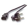 NEM Netzkabel 230V Schutzkontakt CEE7(Stecker)->Kaltgeräte IEC-C13(Buchse), 0,7m,Black, Bulkware,