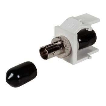 OEM Keystone, Modul,  mit LWL ST-Verbinder simplex, Multimode,  schwarz (EB532)