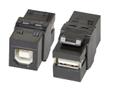 OEM Keystone,Modul, USB 2.0 A-B, schwarz,