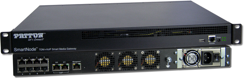 INALP PATTON Patton SmartNode 10100 SmartMedia Gateway 16 E1/T1, 480 VoIP Channels with Standard Signaling Set.   Redundant AC Power. Locked for 1+1 Configurations (SN10100A/16EBU/RUI)