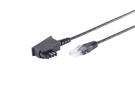 OEM Kabel TK TAE  0,5m, TAE-F/ RJ45 Schwarz (TC12-09015)