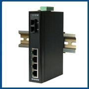 MICROSENS Entry Line Switch industrial 5Port Hutschiene,  4x FE RJ45, 1x LWL (SC) SX MS657102X (MS657102X)