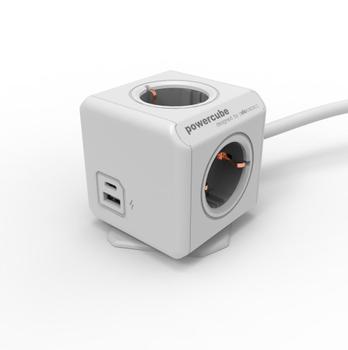 ALLOCACOC PowerCube Extended USB A+C 1.55mm2 250V 1.5m (10436/DEEUAC)