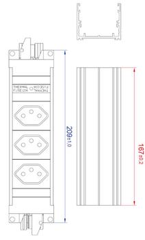 BACHMANN STEP Base, Steckdose,  3xDosen(Schweiz, SEV 1011 T13 (Type J))->2x(GST18),  (336.132)
