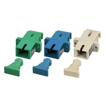 OEM LWL-Kupplung, SC(APC)-Buchse/ SC(APC)-Buchse,   9/125u Singlemode,  simplex, PVC, Keramikhülse,  grün, (53302.32)