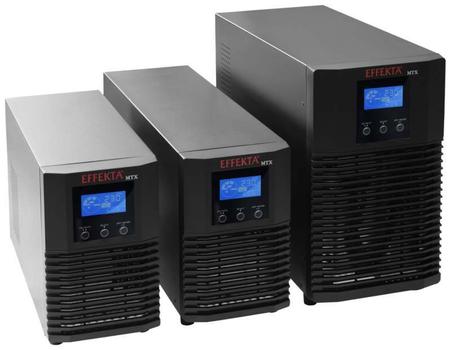 EFFEKTA MTX-XL Lineinteraktive USV, 1500VA, 20min bei cos phi 0,7 , MTX1500-20,  USB+RS232,  Schwarz, Sinus-Ausgang,  (ACX11MXS1K500M20)