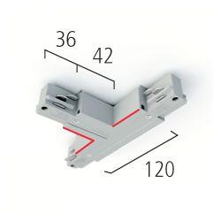 EUTRAC Synergy 21 by EUTRAC 3~T-VERBINDER, SL INNEN RECHTS, Weiss, Aufbau (555 1 1212 1)