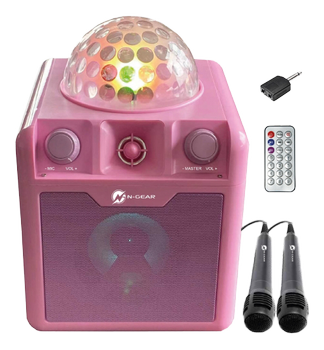N-GEAR Party Bluetooth Speaker with Dome Light flashes on music pink (DISCO-410PK)
