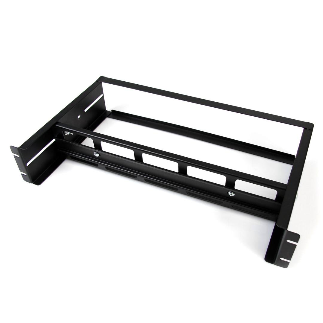 StarTech - 2U DIN Rail Kit for Standard 19" Rack - Adjustable Depth Rackmount DIN Rail with Top Hat, Mini, G Rails (ADJDINKIT) - tannstangsett - 2U