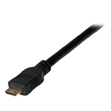 StarTech 1m (3.3 ft) Mini HDMI to DVI Cable, DVI-D to HDMI Cable (1920x1200p),  19 Pin HDMI Mini (C) Male to DVI-D Male, Digital Monitor Cable Adapter M/M, Single Link, Black - Mini HDMI to DVI Adapter - adapte (HDCDVIMM1M)