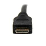 StarTech 1m (3.3 ft) Mini HDMI to DVI Cable, DVI-D to HDMI Cable (1920x1200p),  19 Pin HDMI Mini (C) Male to DVI-D Male, Digital Monitor Cable Adapter M/M, Single Link, Black - Mini HDMI to DVI Adapter - adapte (HDCDVIMM1M)