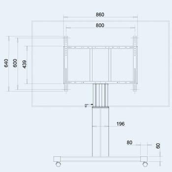 Omb Sähkösäätöinen kärry - kosketusnäytöille (7067)