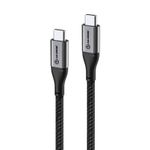 ALOGIC Ultra USB-C till USB-C kabel 5A/ 480Mbps 3 m - Rymdgrå (ULCC203-SGR)