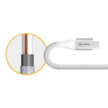 ALOGIC ALOGIC Ultra USB-C till USB-C kabel 5A/ 480Mbps - Silver (ULCC203-SLV)