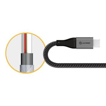 ALOGIC ALOGIC Ultra USB-C till USB-C kabel 5A/ 480Mbps - Rymdgrå (ULCC203-SGR)