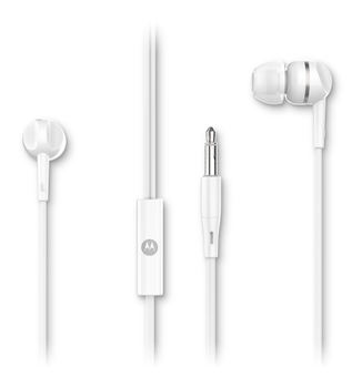 MOTOROLA Earbuds 105 In-ear wired mic white  (505537470979)
