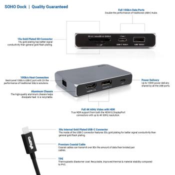 CALDIGIT USB-C SOHO Dock + 0.5m USB-C Cable (500913)