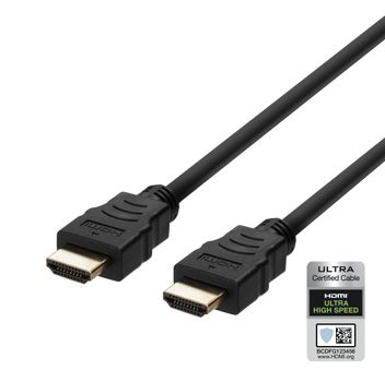DELTACO ULTRA High Speed HDMI-kabel,  48Gbps, 5m, svart (HU-50)