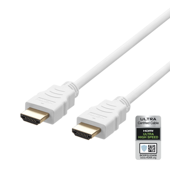 DELTACO HDMI V2.1 kabel - 8K - 2m - Hvid (HU-20A)