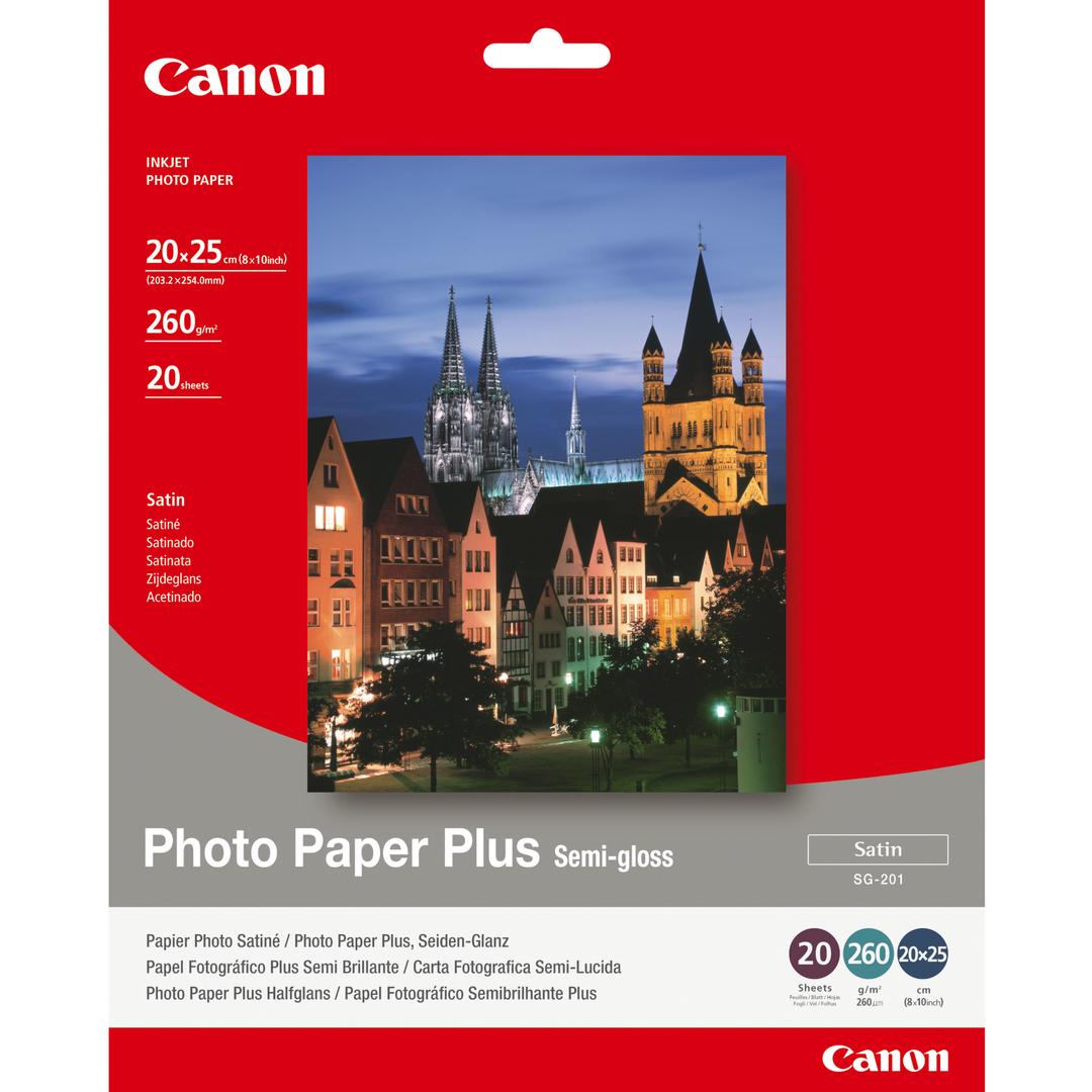 Catastrofaal Wirwar Opschudding CANON n Photo Paper Plus SG-201 - Semi-gloss photo paper - 203 x 254 mm -  260 g/m2 - 20 sheet(s) | Synigo