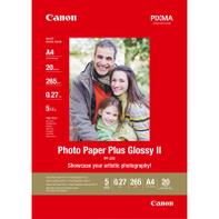 Canon Photo Paper Plus Glossy II PP-201 - Blank - A4 (210 x 297 mm) - 275 g/m² - 20 ark fotopapir - for PIXMA iP100, iP2600, iP2700, iX7000, MG2555, MG8250, MX7600, MX850, PRO-1, PRO-10, 100