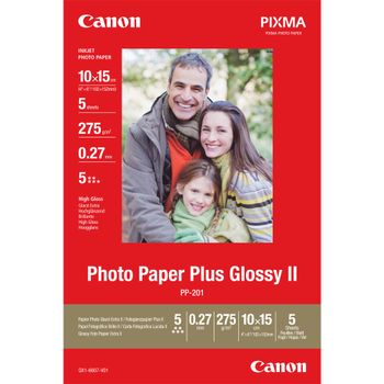 CANON PP-201 10X15 5SH GLOSSY PHOTO PAPER 10X15 (5 SHEETS) (2311B053 $DEL)