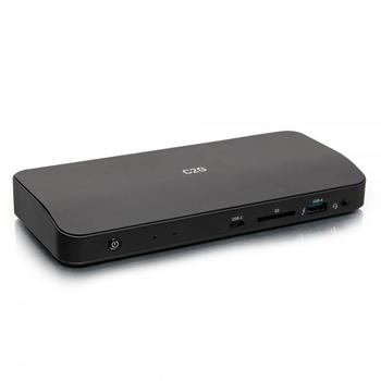 C2G Thunderbolt 3 USB-C 11-in-1 8K UHD Docking Station with DisplayPort,  Ethernet, USB, SD Card Reader, 3.5mm Audio and Power Delivery up to 85W - 8K 30Hz (TAA Compliant) - Dockningsstation - USB-C / Thun (80926)