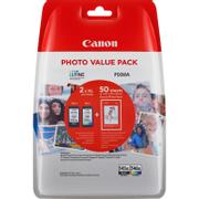 Canon PG-545 XL/CL-546XL Photo Value Pack - 2-pack - Høy ytelse - svart, farge (cyan, magenta, gul) - original - 50 ark - 100 x 150 mm - blekkpatron/papirsett