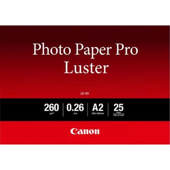 CANON n Photo Paper Pro Luster LU-101 - Luster - 260 micron - A2 (420 x 594 mm) - 260 g/m² - 25 sheet(s) photo paper (6211B026)