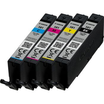 Canon CLI-581 BK/C/M/Y Multi Pack - 4-pack - svart, gul, cyan, magenta - original - blekkbeholder (2103C004)