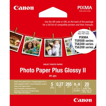 CANON Photo Paper Plus Glossy II PP-201 - Høj-skinnende - 270 micron - 89 x 89 mm - 265 g/m² - 20 ark fotopapir (2311B070)