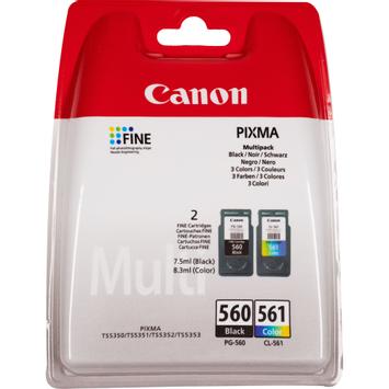 Canon PG-560 / CL-561 Multipack - 2-pack - svart, farge (cyan, magenta, gul) - original - blekkpatron
