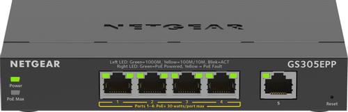 NETGEAR 5Port Switch 10/ 100/ 1000 GS305EPP (GS305EPP-100PES)
