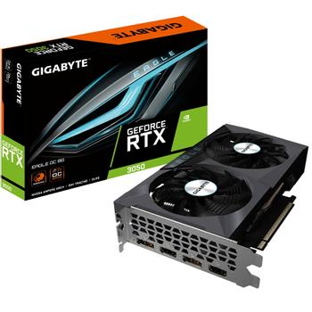 GIGABYTE GeForce RTX3050 Eagle OC Grafikkort,  PCI Express 4.0, 8GB GDDR6, Ampere (GV-N3050EAGLE OC-8GD)