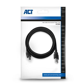 ACT USB-kabel 2.0 AC3050 Zwart 1,8 m (AC3050)