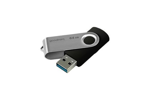 GOODRAM UTS3, 64 GB, USB 3.1 (3.1 Gen 2), USB Type-A connector,  60 MB/s, Svirvel, Sort (UTS3-0640K0R11)