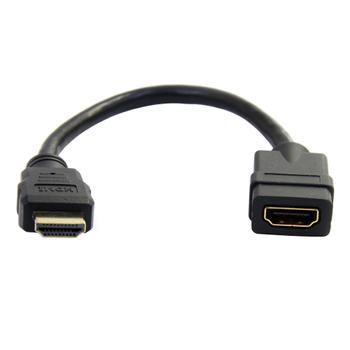 STARTECH StarTech.com 6 in HDMI Extension Cable, Short HDMI Cable Male to Female, 4K HDMI Cable Extender, 4K 30Hz UHD HDMI Port Saver M/F, High Speed HDMI 1.4, 10.2Gbps Bandwidth,  30AWG, Black - HDMI Dongle Ex (HDMIEXTAA6IN)