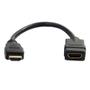 STARTECH StarTech.com 6 in HDMI Extension Cable, Short HDMI Cable Male to Female, 4K HDMI Cable Extender, 4K 30Hz UHD HDMI Port Saver M/F, High Speed HDMI 1.4, 10.2Gbps Bandwidth,  30AWG, Black - HDMI Dongle Ex (HDMIEXTAA6IN)